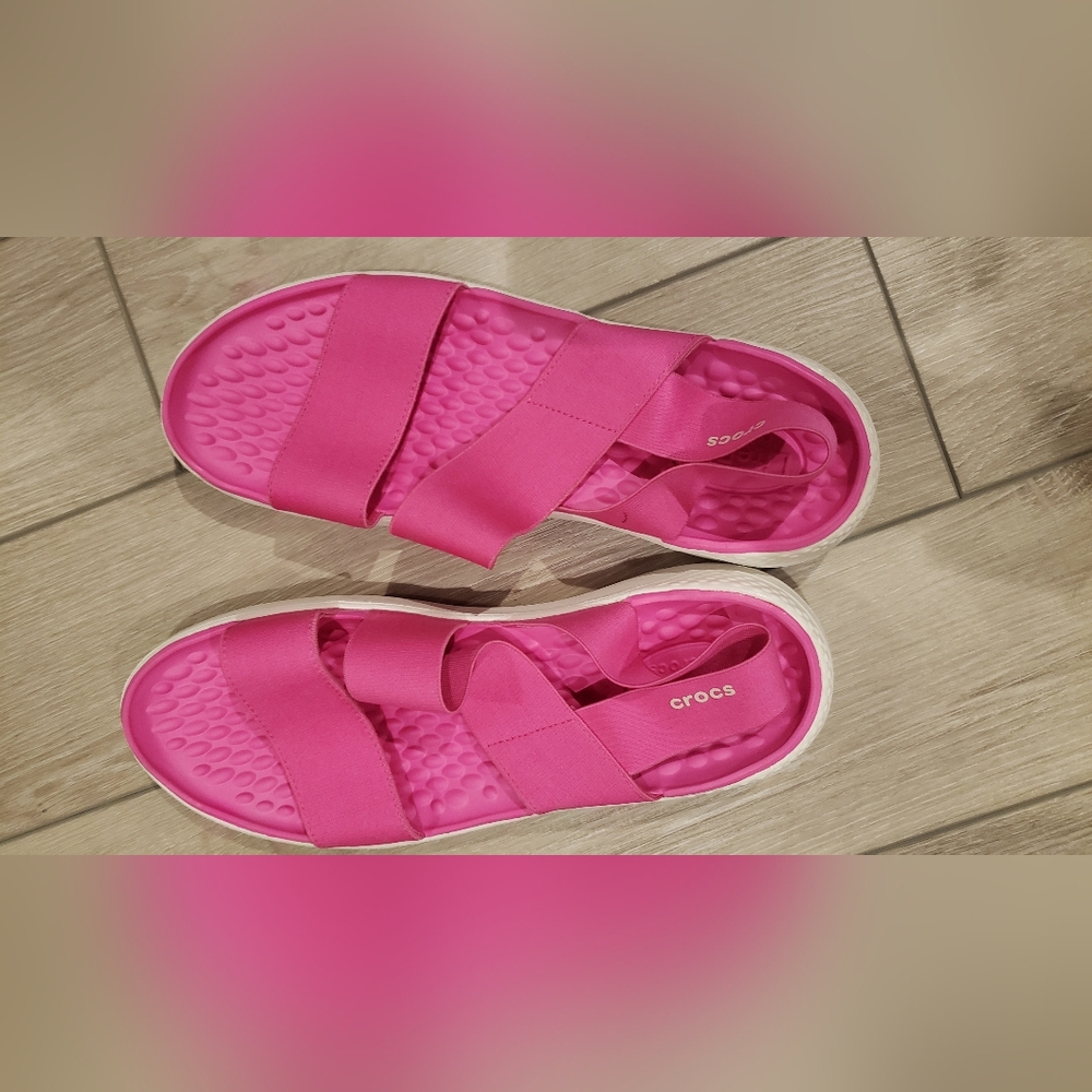 crocs womens size 10 literide stretch sandals